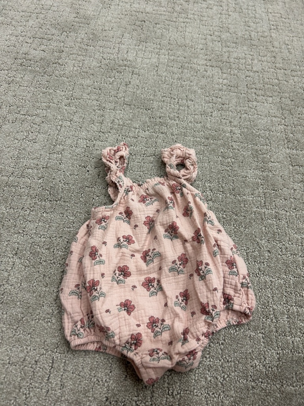 Quincy Mae Pink Floral Baby One-Piece